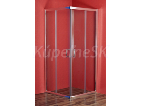 Arttec ARTTEC SMARAGD rohový sprchový kút 80x80 cm sklo Číre profli leštený Alu