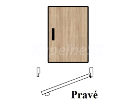 DTD dvierka - príplatok za prevedenie - 1-krídlové pravé