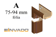 INVADO obložková nastaviteľná zárubňa, pre hrúbku steny A 75-94 mm, fólia Enduro