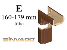 INVADO obložková nastaviteľná zárubňa, pre hrúbku steny E 160-179 mm, fólia Enduro