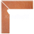 OPOCZNO OD128-005-1 SOLAR ORANGE SKIRTING LEFT STRUCTURE 8X30 G1