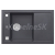 Alveus FORMIC 30 kuchynský granitový drez so sifónom 76x50 - G-91 Black 1108032
