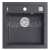 Alveus FORMIC 20 kuchynský granitový drez so sifónom 52x51 - G-91 Black 1107890
