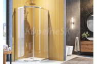 Aquatek FAMILY S4 Štvrťkruhový sprchový kút 90x90x190cm, posuvné dvere, chróm, číre sklo