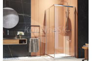 Aquatek FAMILY A4 Rohový sprchový kút 80x80x190cm, posuvné dvere, chróm, sklo Grape