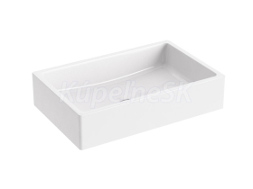 RAVAK Umývadlo FORMY 01 50x39 D biele, bez prepadu + výpusť