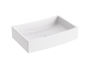 RAVAK Umývadlo FORMY 02 50x41 D biele bez prepadu + výpusť