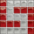 Cersanit UNIVERSAL GLASS DECORATION Silver/Red Mosaic D New 14,8X14,8 mozaika,1.tr.