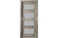 PORTA Doors SET Rámové dvere VERTE PREMIUM A.4 skloMat, 3Dfólia Dub Sibírsky+zárubeň