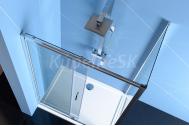 Polysan EASY LINE posuvné dvere pre sprchový kút 100x190cm, rám chróm, sklo číre