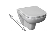 DEEP BY JIKA WC závesné 51cm, hlboké splachovanie, biele H8206100000001