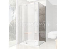 Ravak PIVOT PPS-90, 1-dielna pevná stena, Bright alu,Transparent
