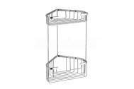 Gedy SMART dvojposchodová rohová police 200x325x151mm, chróm