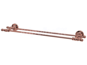 Sapho PERLA dvojitý držiak uterákov, 645 mm, červené zlato