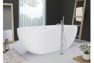Aquatek CINDY voľne stojaca vaňa tvrdený liaty kameň 150x75cm biela+akcia sifón