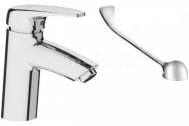 DEEP BY JIKA umývadlová batéria bez výpuste,lekárská páka,výtok 120mm,chróm
