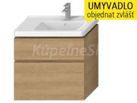 Jika H40J4254045191 CUBITO-N 75 umývadlová skrinka 74x68x43cm,2 zásuvky,výrez vľavo,dub