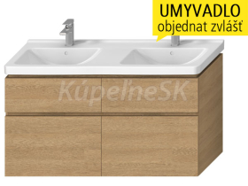 Jika H40J4274025191 CUBITO-N umývadlová skrinka 128x48x47cm,4 zásuvky, dub