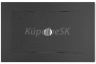 Jika PURE Oceľová obdĺžnik. sprch. vanička 130x80x3cm s protihluk. podlož,Antislip čierna