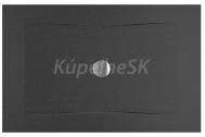 Jika PURE Oceľová obdĺžnik. sprch. vanička 130x90x3cm s protihluk. podlož,Antislip čierna