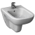 DEEP BY JIKA Závesný bidet 51cm, 1 otvor pre batériu, bez postranných otvorov, biela