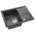 Alveus Intermezzo 30 kuchynský granitový drez so sifónom 62x48 - G-91 Black