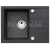 Alveus INTERMEZZO 30 kuchynský granitový drez so sifónom 62x48 - G-91 Black 1117044