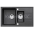 Alveus Intermezzo 70 kuchynský granitový drez so sifónom 78x48 - G-91 Black