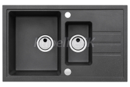 Alveus Intermezzo 70 kuchynský granitový drez so sifónom 78x48 - G-91 Black