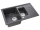 Alveus Intermezzo 70 kuchynský granitový drez so sifónom 78x48 - G-91 Black