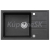 Alveus INTERMEZZO 130 kuchynský granitový drez so sifónom 78x48 - G-91 Black 1117050
