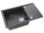 Alveus Intermezzo 130 kuchynský granitový drez so sifónom 78x48 - G-91 Black