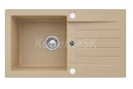 Alveus NIRO 30 kuchynský granitový drez so sifónom 58x42 - G-55 Beige