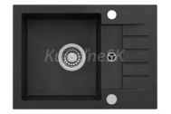 Alveus NIRO 30 kuchynský granitový drez so sifónom 58x42 - G-91 Black