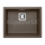 Alveus QUADRIX 50 kuchynský granitový drez so sifónom 56x46 - G-03 Chocolate
