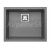 Alveus QUADRIX 50 kuchynský granitový drez so sifónom 56x46 - G-04 Steel 1108037