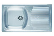 Alveus BASIC 170 fi 90 hladký nerezový drez so sifónom 78x43,5 - Dekor