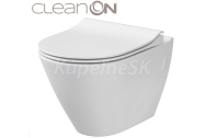 Cersanit CITY OVAL WC misa závesná CleanOn 36x50,5cm, Biela K35-025
