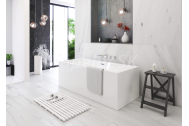 Aquatek ORLANDO voľne stojaca akrylátová obdĺžniková vaňa 170x75x60cm,vr.ClickClack, Biela