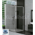 SanSwiss Top-Line Pevná bočná stena pre rohový sprchový kút, ATYP, Aluchróm/Číre