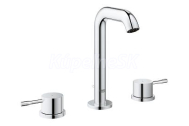 GROHE Essence New umývadlová 3-otvorová batéria M-Size, odtoková súprava, chróm 20296001