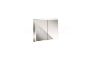 EMCO skrinka zrkadlová ASIS PRIME 80x70x15,3cm 2-krídlová zadná stena biele sklo