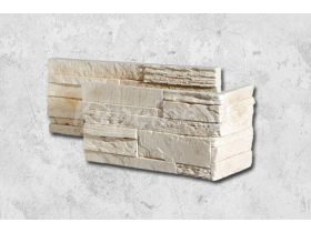 Stegu CRETA 1 Cream Roh - rohový sádrový obkladový prvok