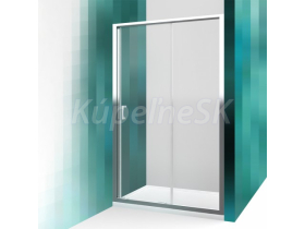 Roth LLD2 160/190 Dvere sprchové Posuvné do niky al.s bočn.stenou Brillant/Číre sklo