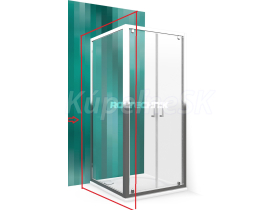 Roth LLB 100/190 Bočná stena pre rohový sprch.kút Brillant/Intimglass