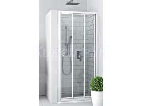 Roth PD3N 100/190 Dvere sprchové Posuv.do niky al.s bočn.sten.Biela/Číre sklo