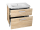 Aqualine VEGA umývadlová skrinka 82x67,6x43,8 cm, 2xzásuvka, dub platin