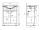 Aqualine KERAMIA FRESH umývadlová skrinka 60,60x74x33,7cm, dub platin