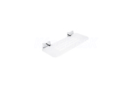 Nimco KEIRA IXI polička s frézovanými otvormi 30cm chróm/matné sklo KE X330-26