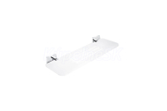 Nimco KEIRA IXI polička s frézovanými otvormi 40cm chróm/matné sklo KE X340-26
